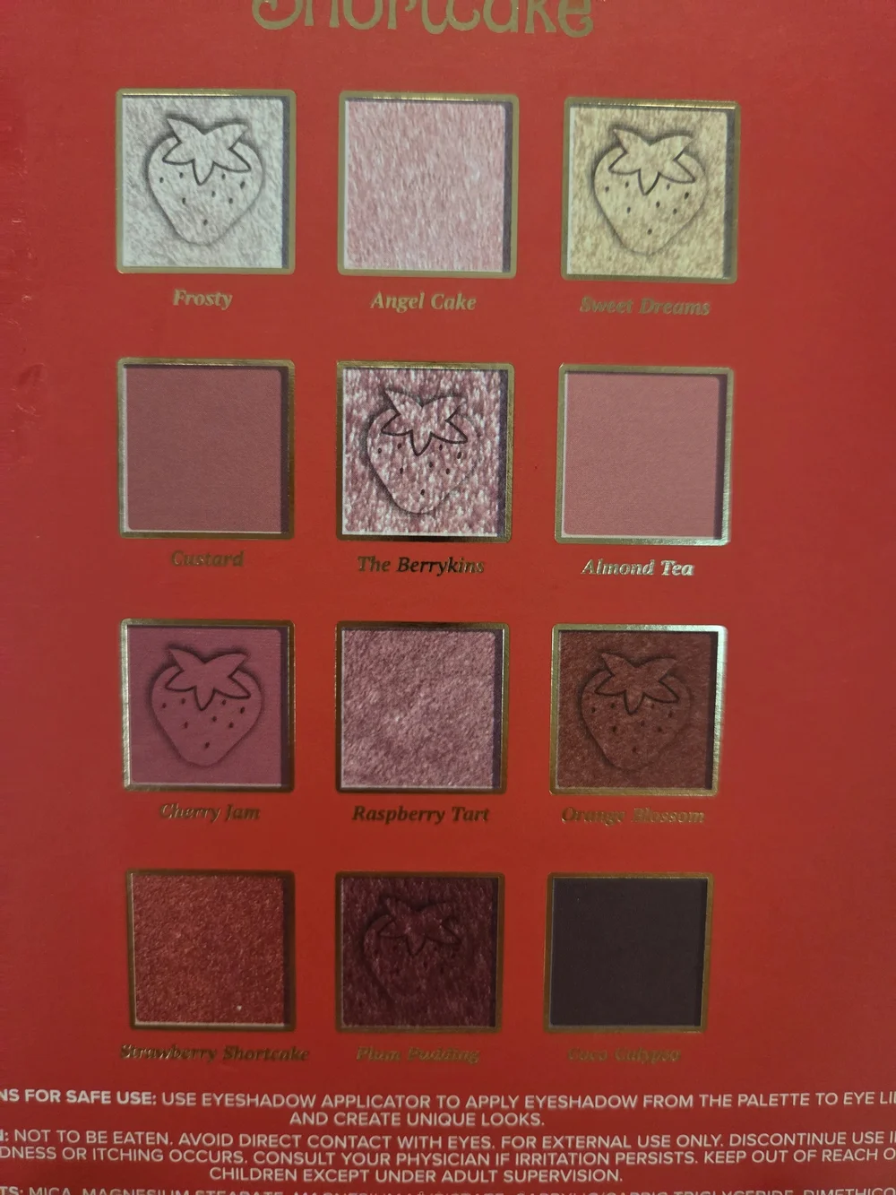 Strawberry Shortcake 12 Pan Eyeshadow Palette - NEW